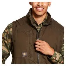 Ariat Mens Rebar Washed DuraCanvas Insulated Vest