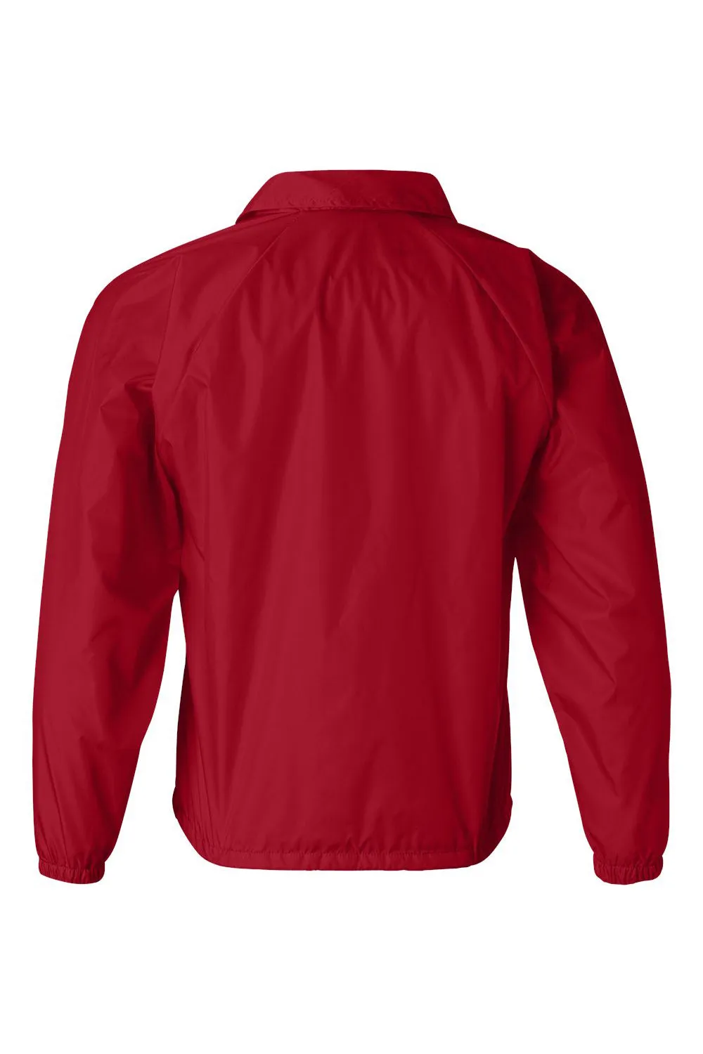 Augusta Sportswear Mens Water Resistant Snap Down Coaches Jacket - Red