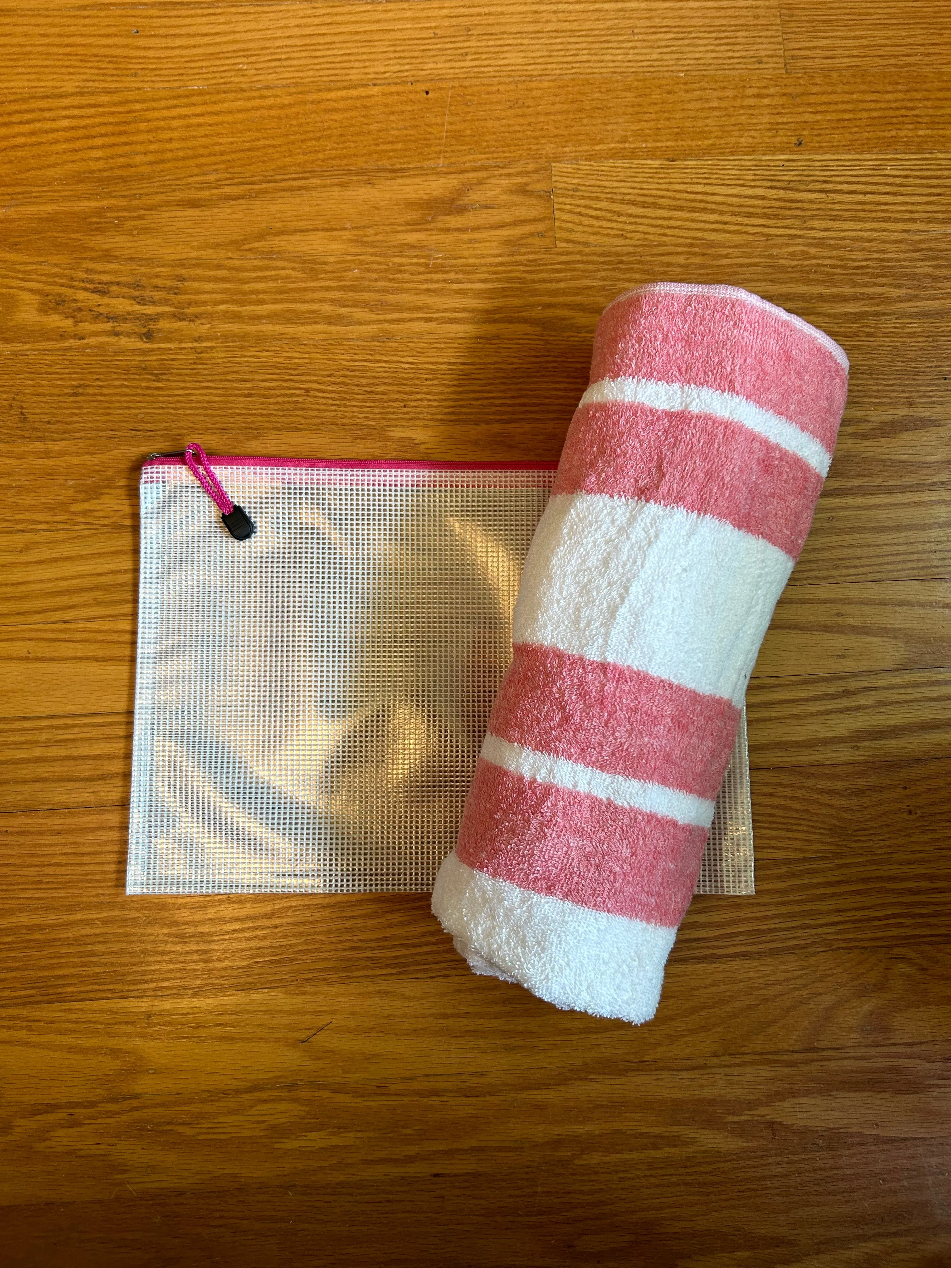 Beach towel and water resistant pouch set
