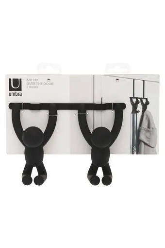 BUDDY OVER THE DOOR HOOK BLACK