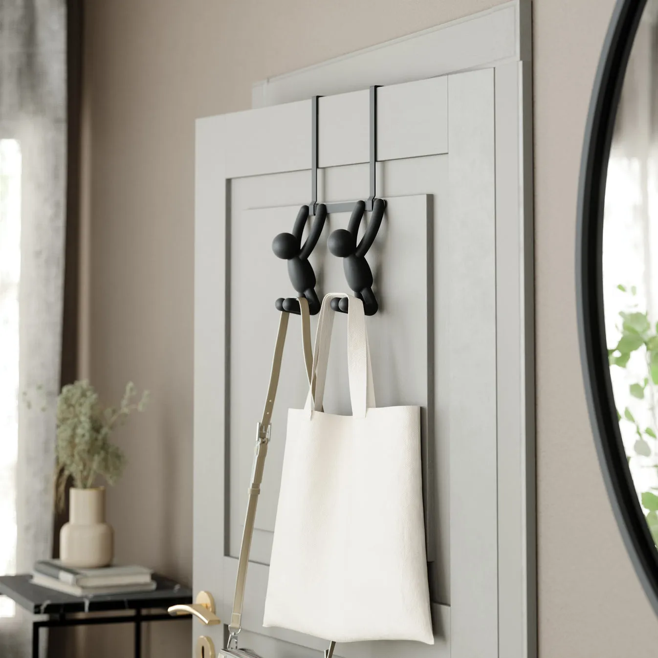 BUDDY OVER THE DOOR HOOK BLACK