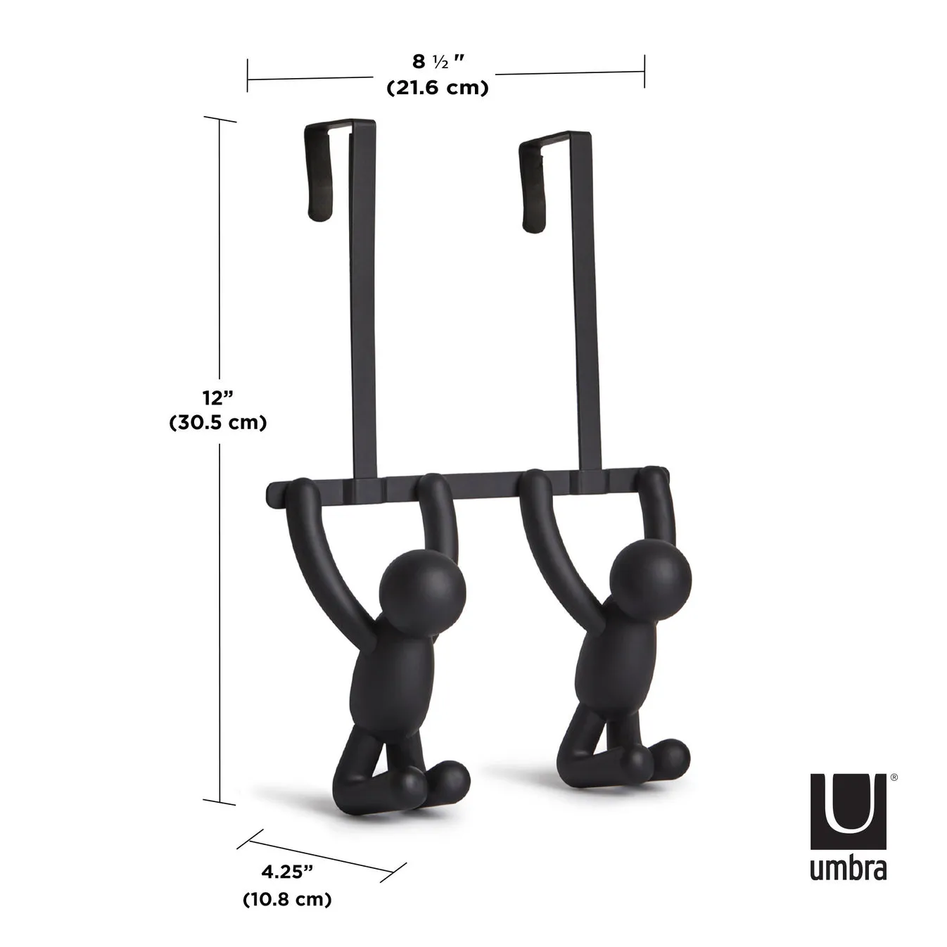 BUDDY OVER THE DOOR HOOK BLACK