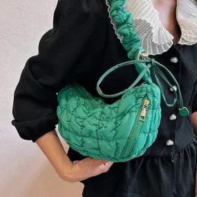 Designer Nylon Shoulder Puffer Tote Side Bag-Showtown
