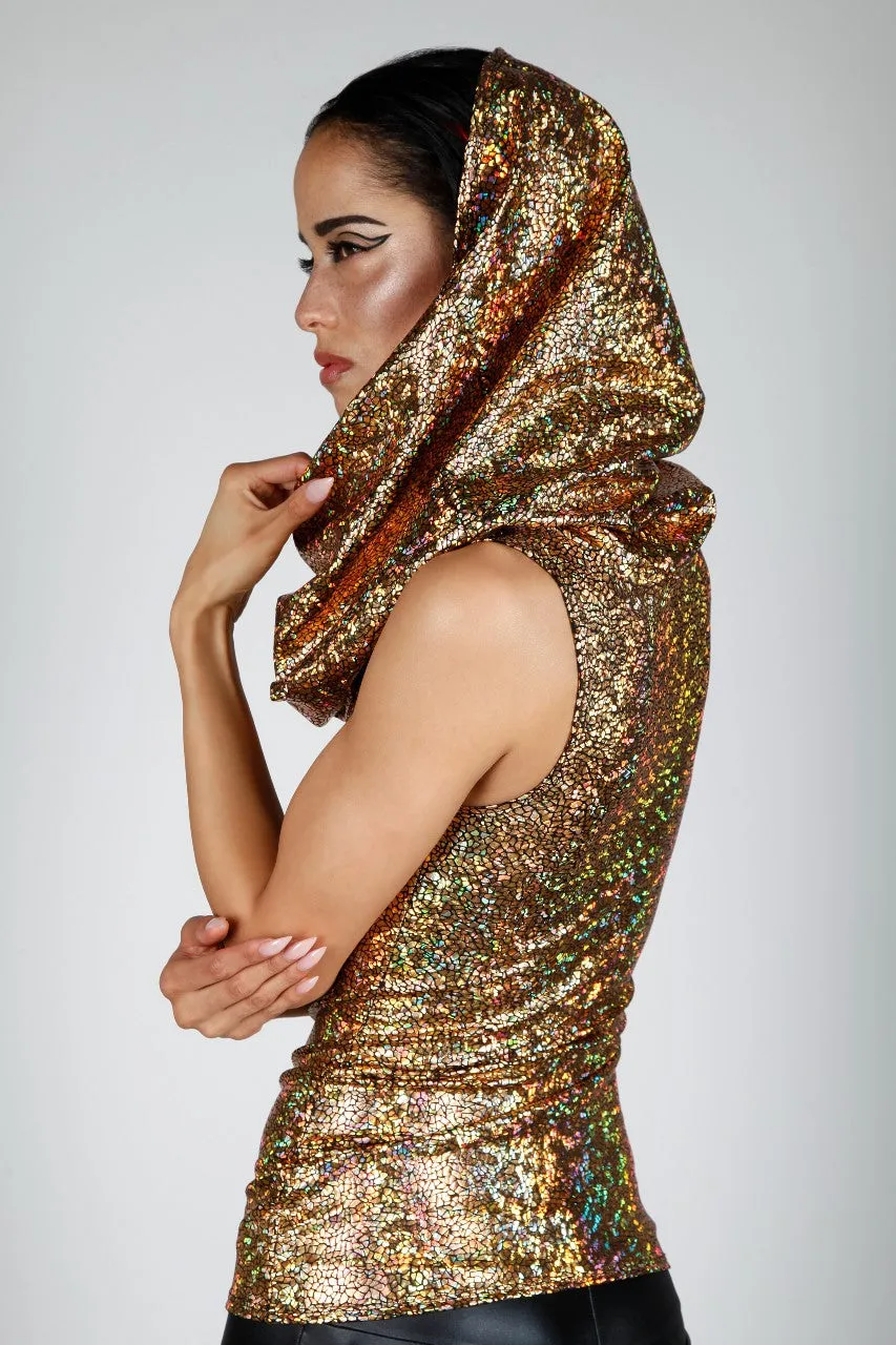 Hooded Tank Top, Gold