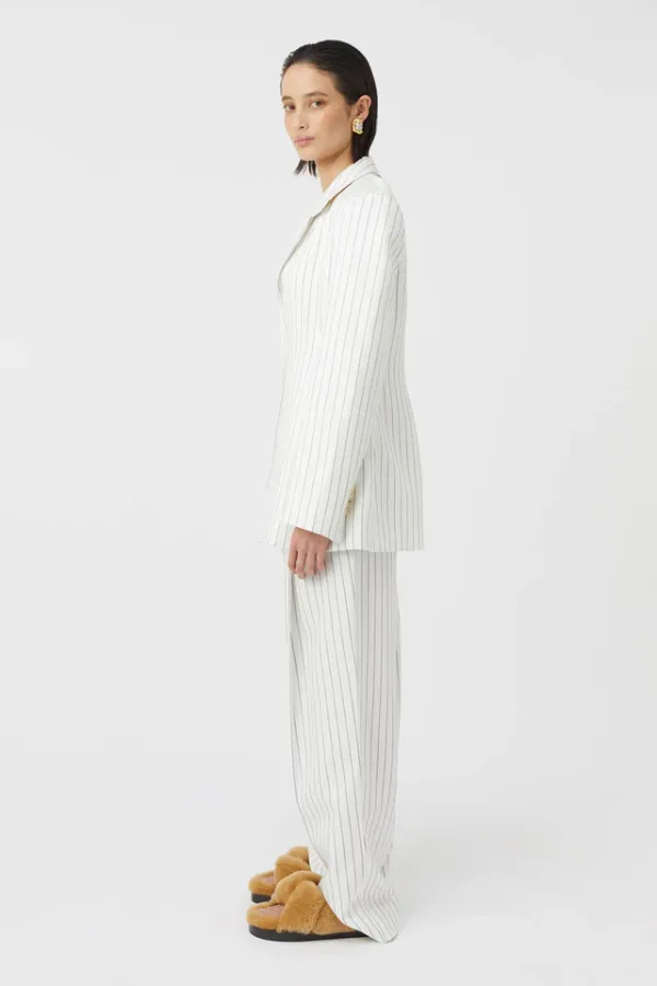 Jagger Blazer White Pinstripe