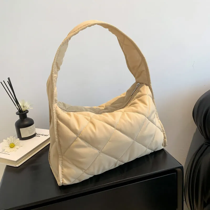Large Capacity Diamond Underarm Puffer Bag-Showtown