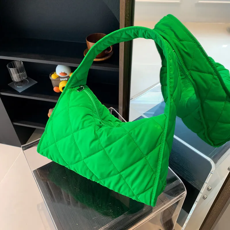Large Capacity Diamond Underarm Puffer Bag-Showtown