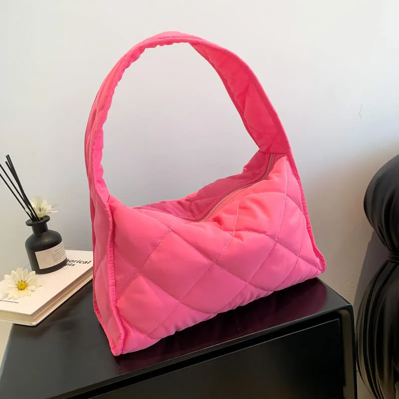Large Capacity Diamond Underarm Puffer Bag-Showtown
