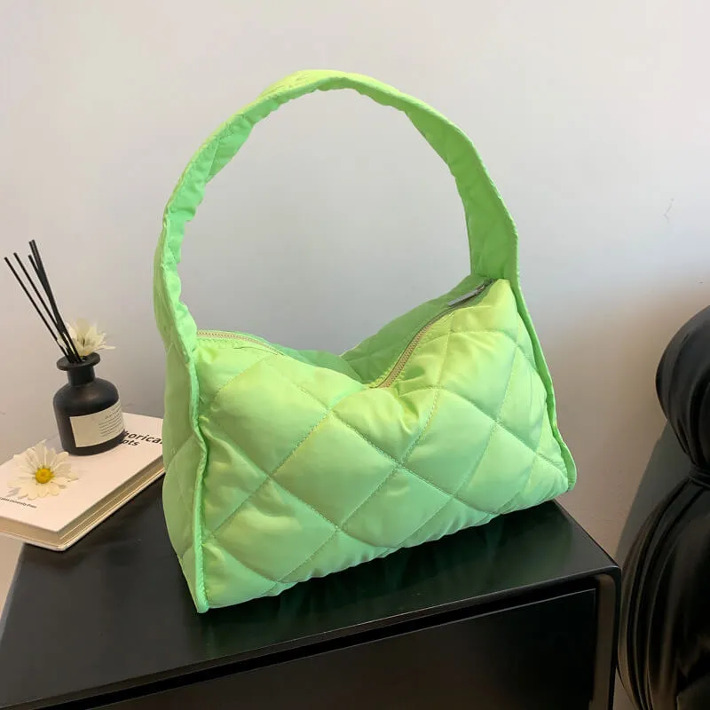 Large Capacity Diamond Underarm Puffer Bag-Showtown