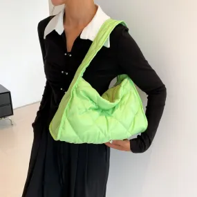 Large Capacity Diamond Underarm Puffer Bag-Showtown