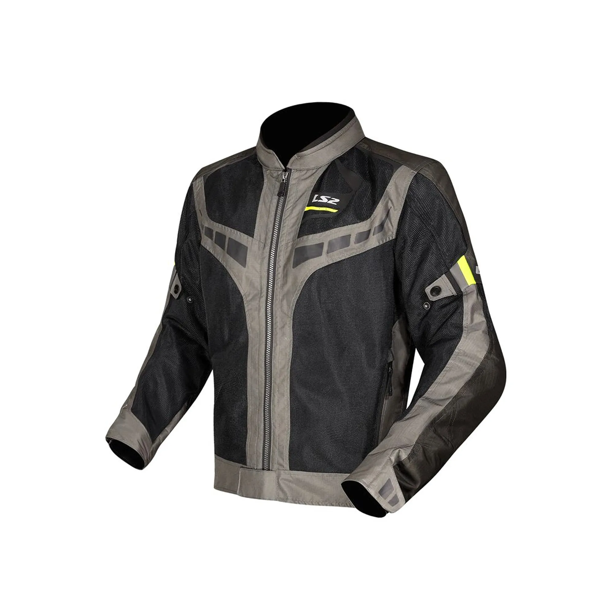 LS2 Garda Air Lightweight Summer Motorcycle Jacket MJ158 Black/Brown - 609307
