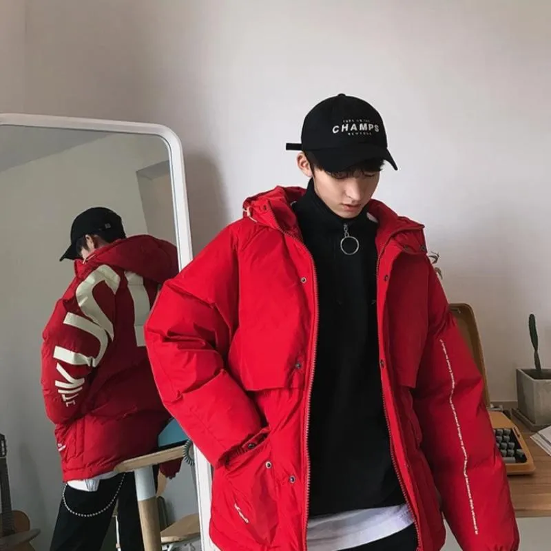 Men's Winter Thick Warm Loose Hooded Coat
