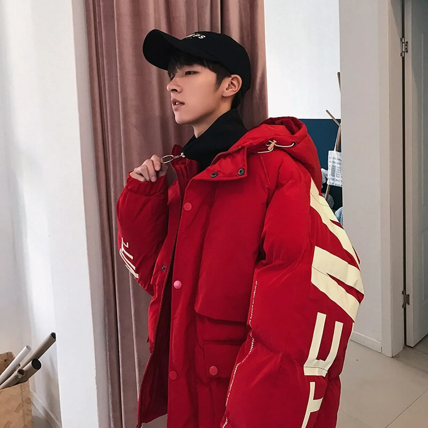 Men's Winter Thick Warm Loose Hooded Coat