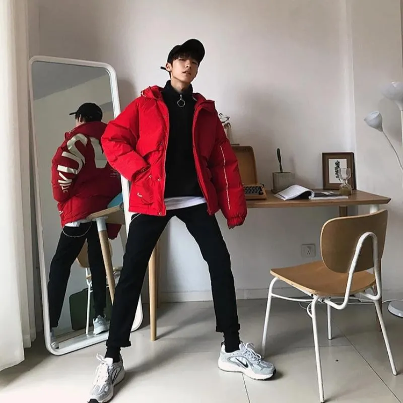 Men's Winter Thick Warm Loose Hooded Coat