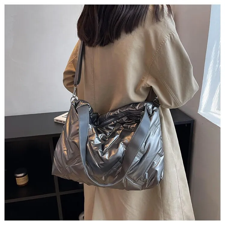 Oversized Lightweight Quilted Tote Bag Puffer-Showtown