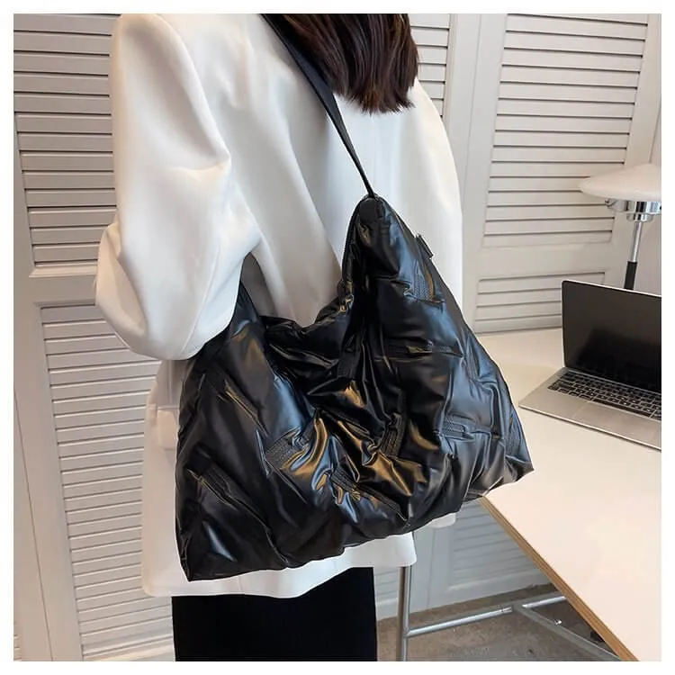 Oversized Lightweight Quilted Tote Bag Puffer-Showtown
