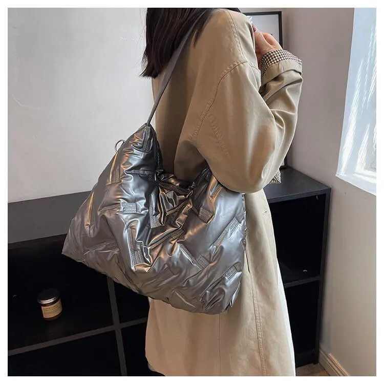 Oversized Lightweight Quilted Tote Bag Puffer-Showtown