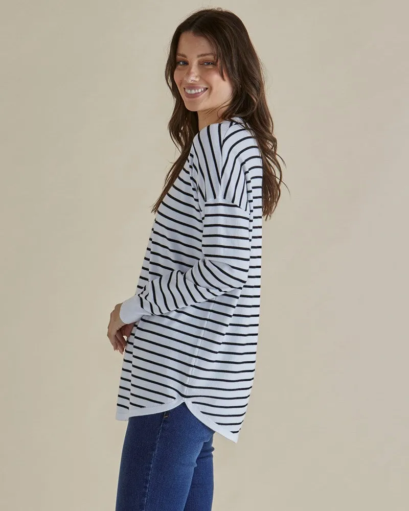 Sophie Knit Jumper - Monochrome Stripe