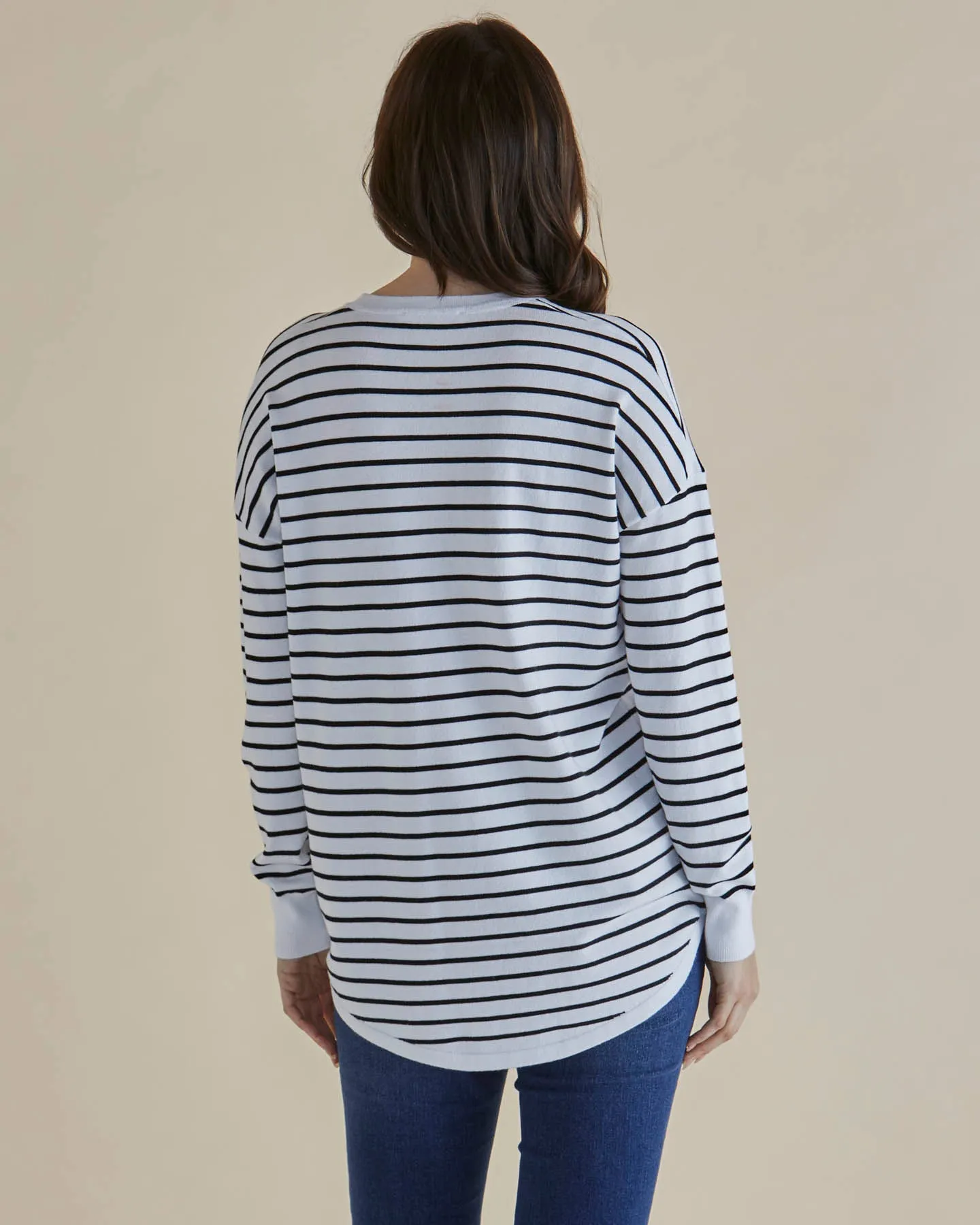 Sophie Knit Jumper - Monochrome Stripe