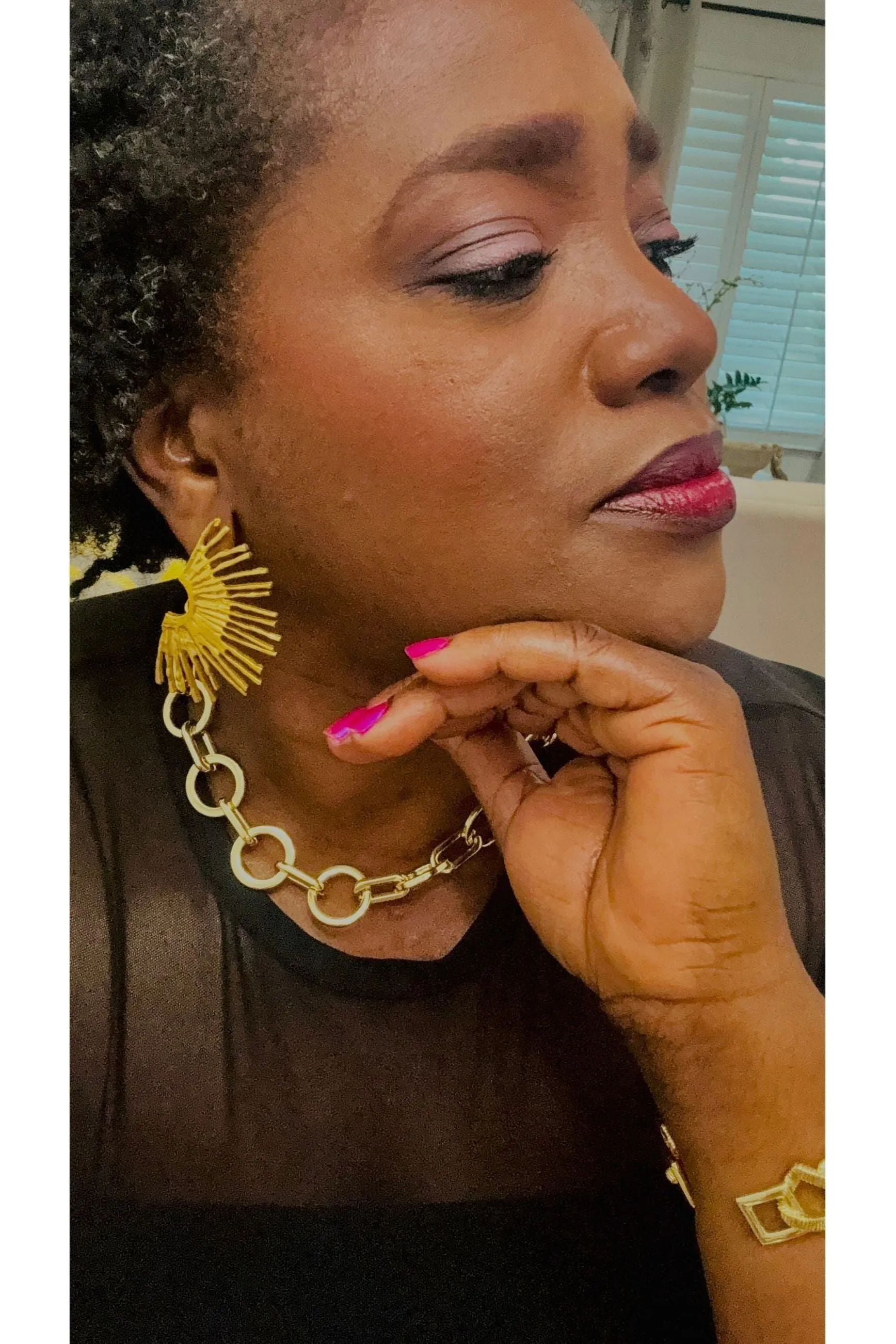 Sunburst Water Resistant Earring