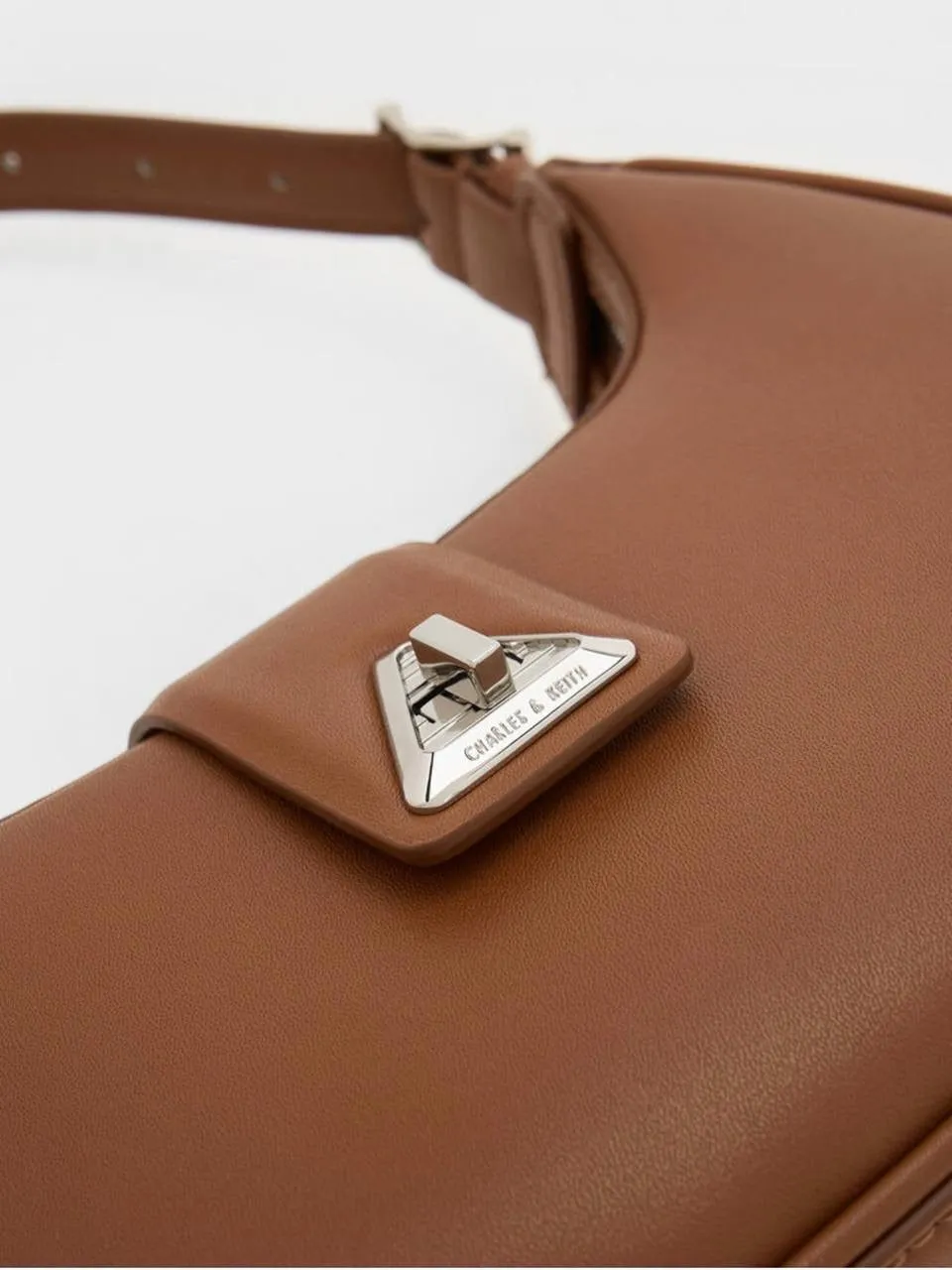 Trice Metallic Accent Belted Shoulder Bag