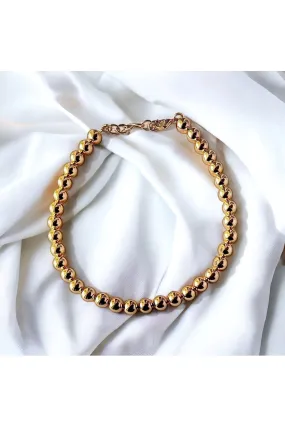 Water Resistant Golden Sphere Chain Necklace