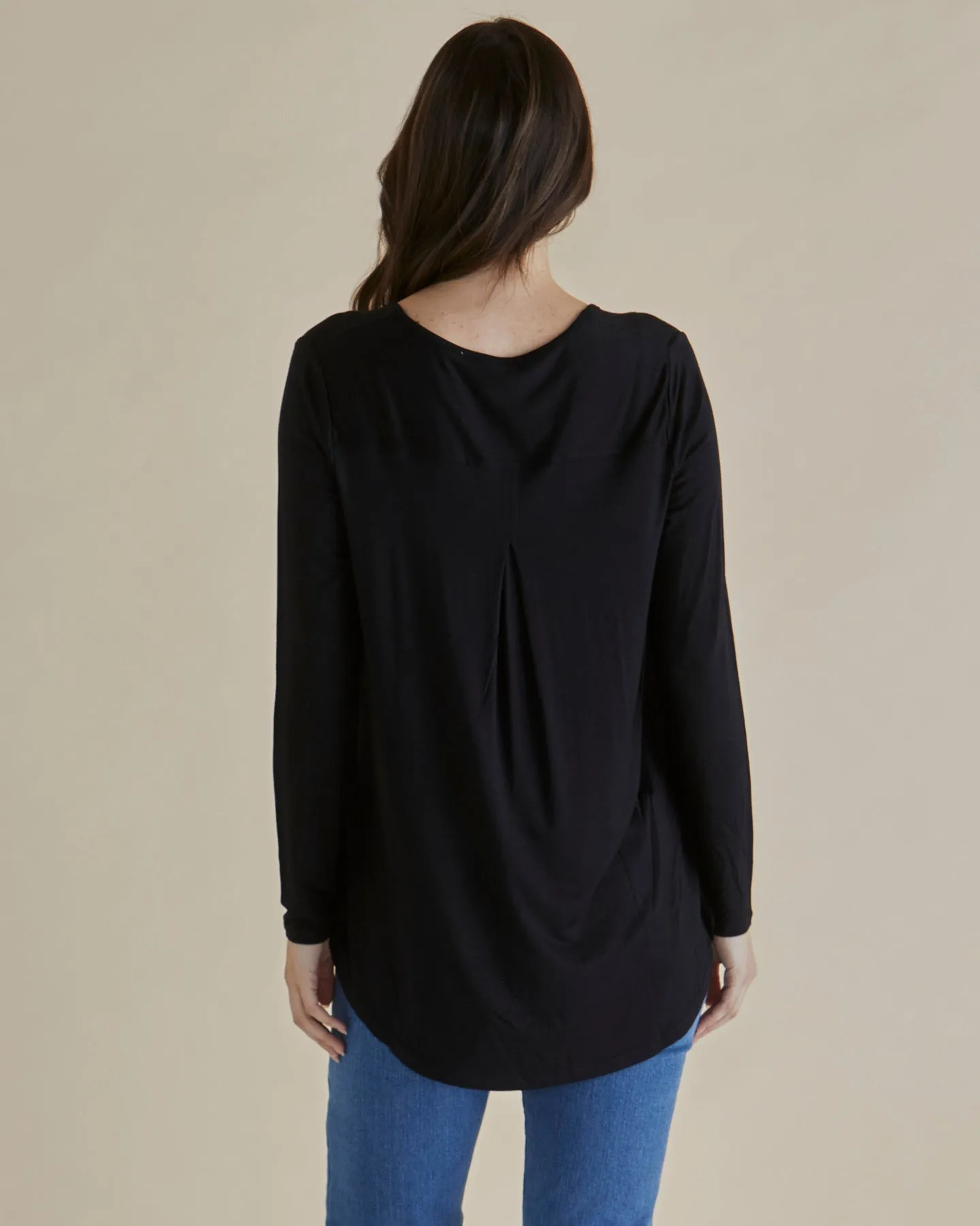 Yasmin Long Sleeve Top - Black